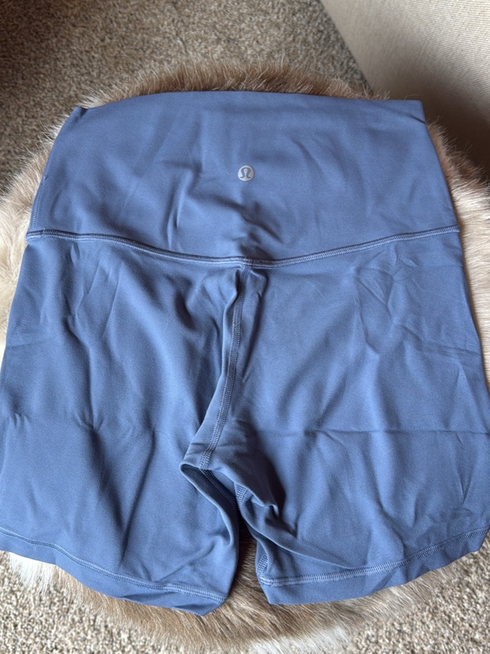 lululemon athletica Slate Blue High-Waist Athletic Shorts